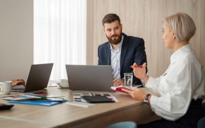 side-view-people-talking-work_23-2149622850